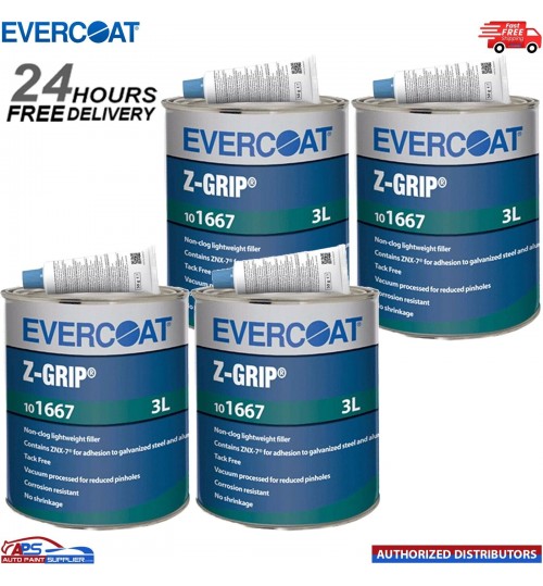 4X EVERCOAT 101667 Z-GRIP POLYESTER BODY FILLER WITH BPO HARDENER 3LT